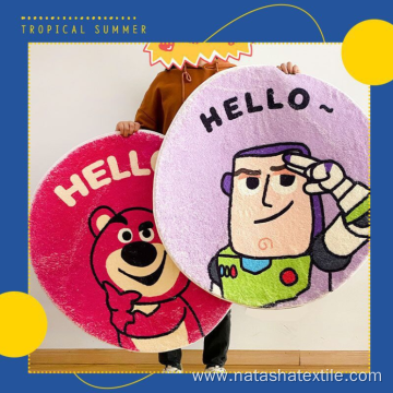 Cartoon simple round door mat